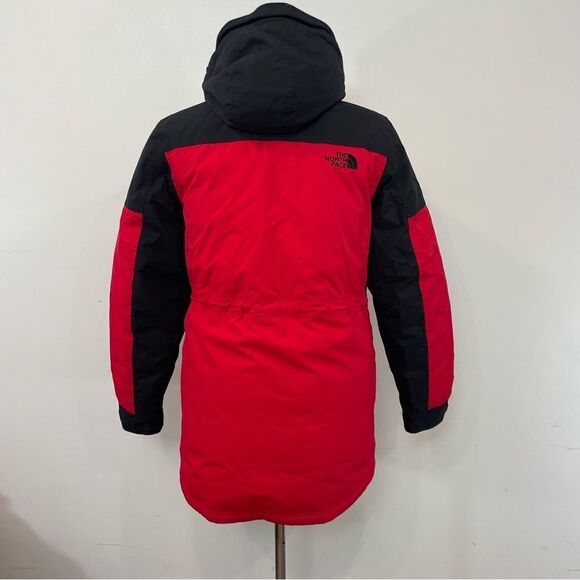 The North Face Down Dry-vent Women Parka Size S Black Red Winter Puffer - Picture 6 of 16